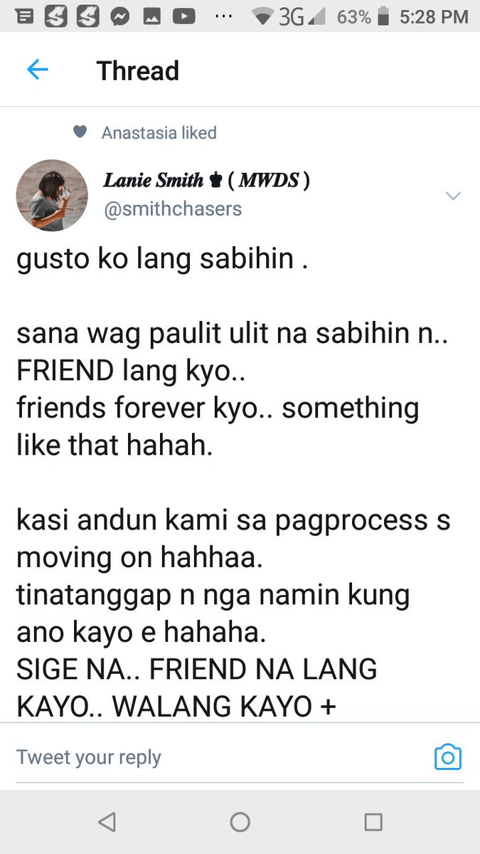 ana281199862's tweet photo. Bakit ba lagi na Lang si @maymayentrata07 Ang sinisisi eh matagal na nyang sinasabi na friends na Lang sila pero ayaw nyo parin tanggapin nag papakadelulu parin Kayo tapos sasabihin nyong Hindi sya nagpapakatotoo Kayo Ang ayaw tumanggap Ng katotohanan KAYA wag isisi Kay maymay https://t.co/PBGHS29unr