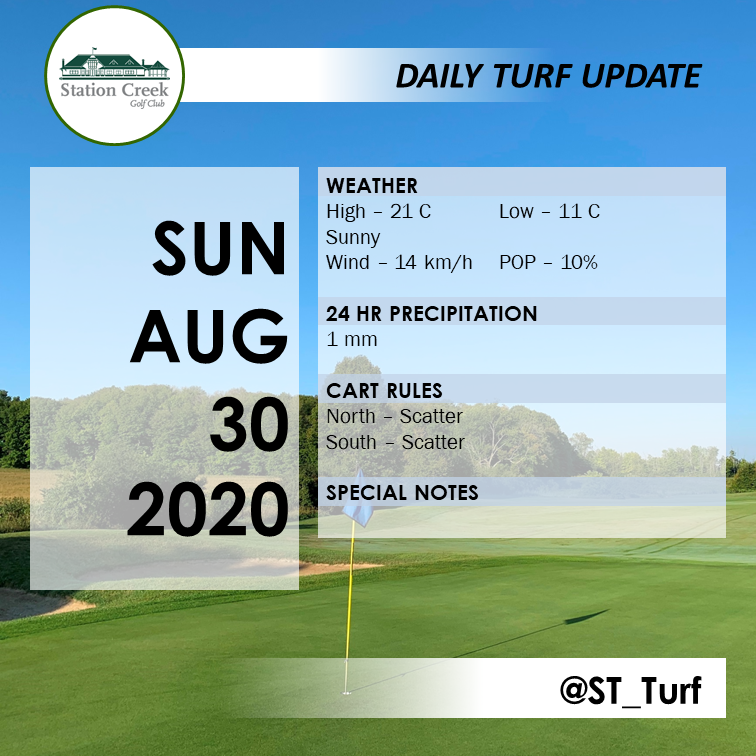 Station Creek Golf Club - Turf Department tweet media