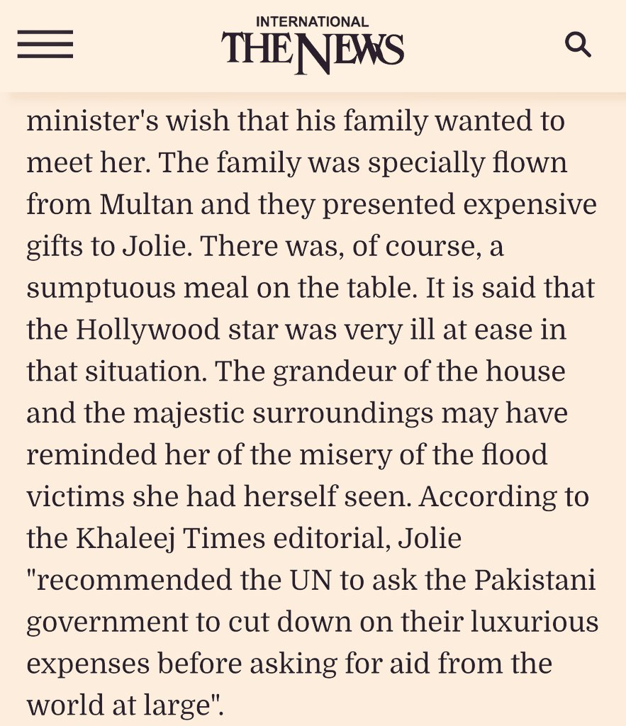 This is how Angelina reported it back to UNHRC as its ambassador who was here to help flood victims. Our president was on his Europe trip & our PM was doing PR stunts. Utter shame!2/