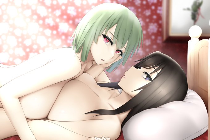 奈落&amp;神楽
#閃乱カグラ 
#絵師さんと繋がりたい 
#イラスト好きな人と繋がりたい 
#イラスト好きさんと繋がりたい 