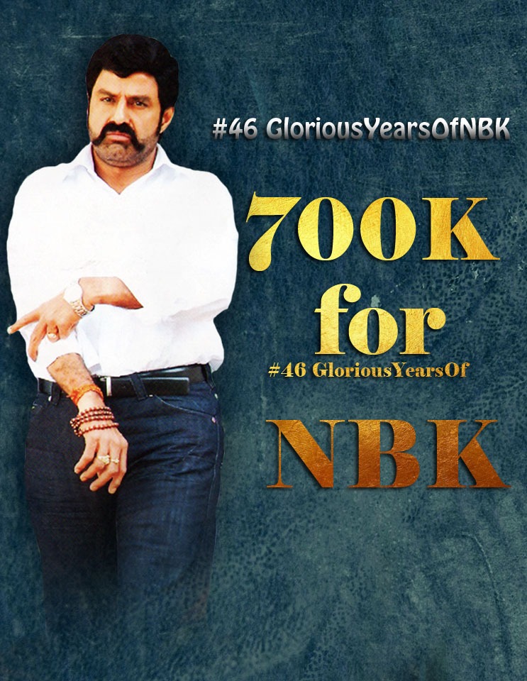 NBKTrends's tweet photo. Massive 700K+ Tweets🔥💥

#46GloriousYearsOfNBK https://t.co/oGIxOKIQyH