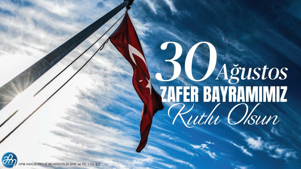 AnalizProje's tweet photo. Türk’ün bayramı bitmez. 
Şanlı tarihimizin önemli kilometretaşlarından olan 30 Ağustos Zafer Bayramımız kutlu olsun. Başkumandan M.Kemal Atatürk ve silah arkadaşlarını minnetle ve saygıyla anıyoruz. #30AgustosZaferBayrami https://t.co/KSHPtq8E60