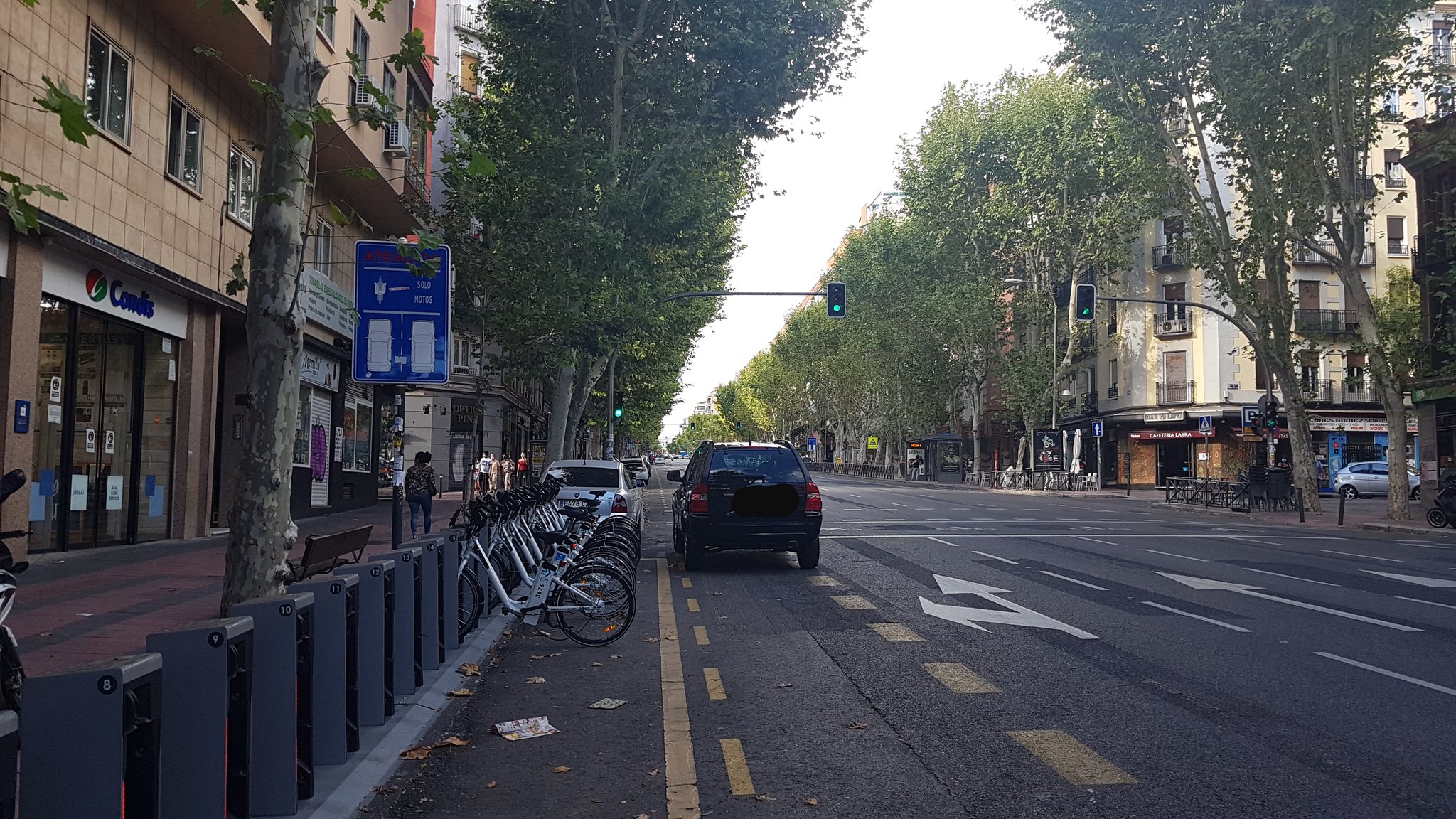 Carril bici provisional Delicias