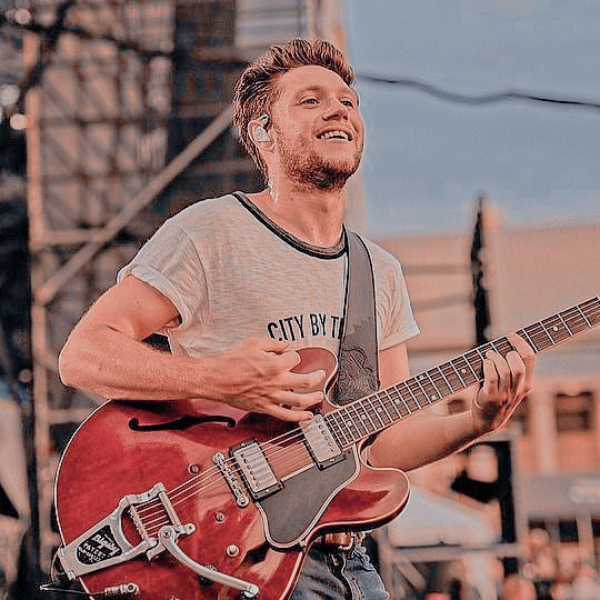 2. red guitar with red headers!