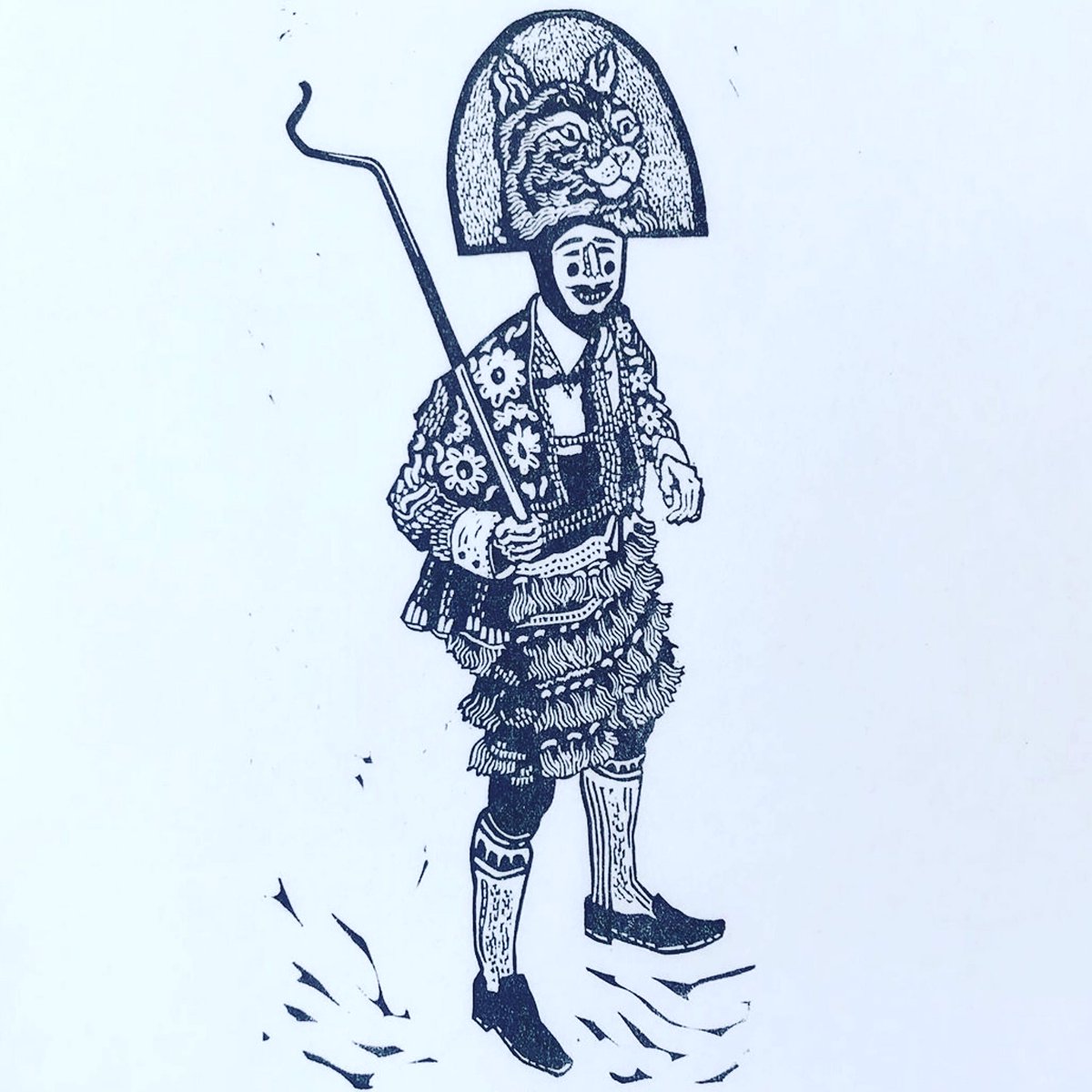 Spanish #festival vibes with this printed  #peliqueiros by Choruser @henjaminbendy- be sure to check him out for more!