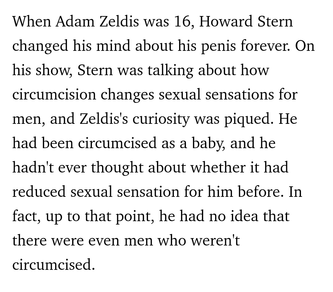 In no way does this mean that circumcised men can't masturbate, but due to their lower sensitivity they need more vigorous action for sensual pleasure. A circumcised child (as in most cases) would never know normal pleasures in his entire life https://www.menshealth.com/health/a21287604/circumcision-sex-penises/