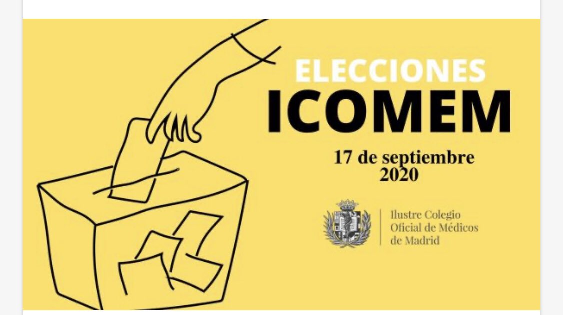 El 17 septiembre no hay excusa, tod@as a votar #EleccionesICOMEM #ICOMEM