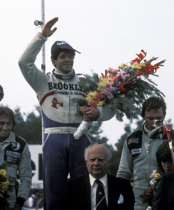 Jody Scheckter 🇿🇦 after winning his 1st Grand Prix for Ferrari in Zolder, Belgium in 1979.