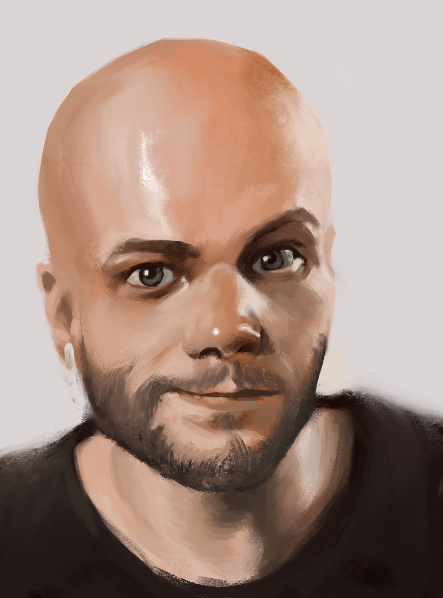alpamilch's tweet photo. I drew a portrait of @borodante using only a photo of an egg as a palette!

here's a timelapse:  https://t.co/M2mEFuwv9s https://t.co/PyMG6Fi96l