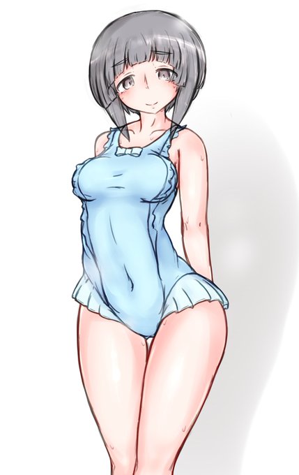 まだギリギリ夏なのでなんとなく水着な文島さんを・・・
#アリスギアお絵かき 