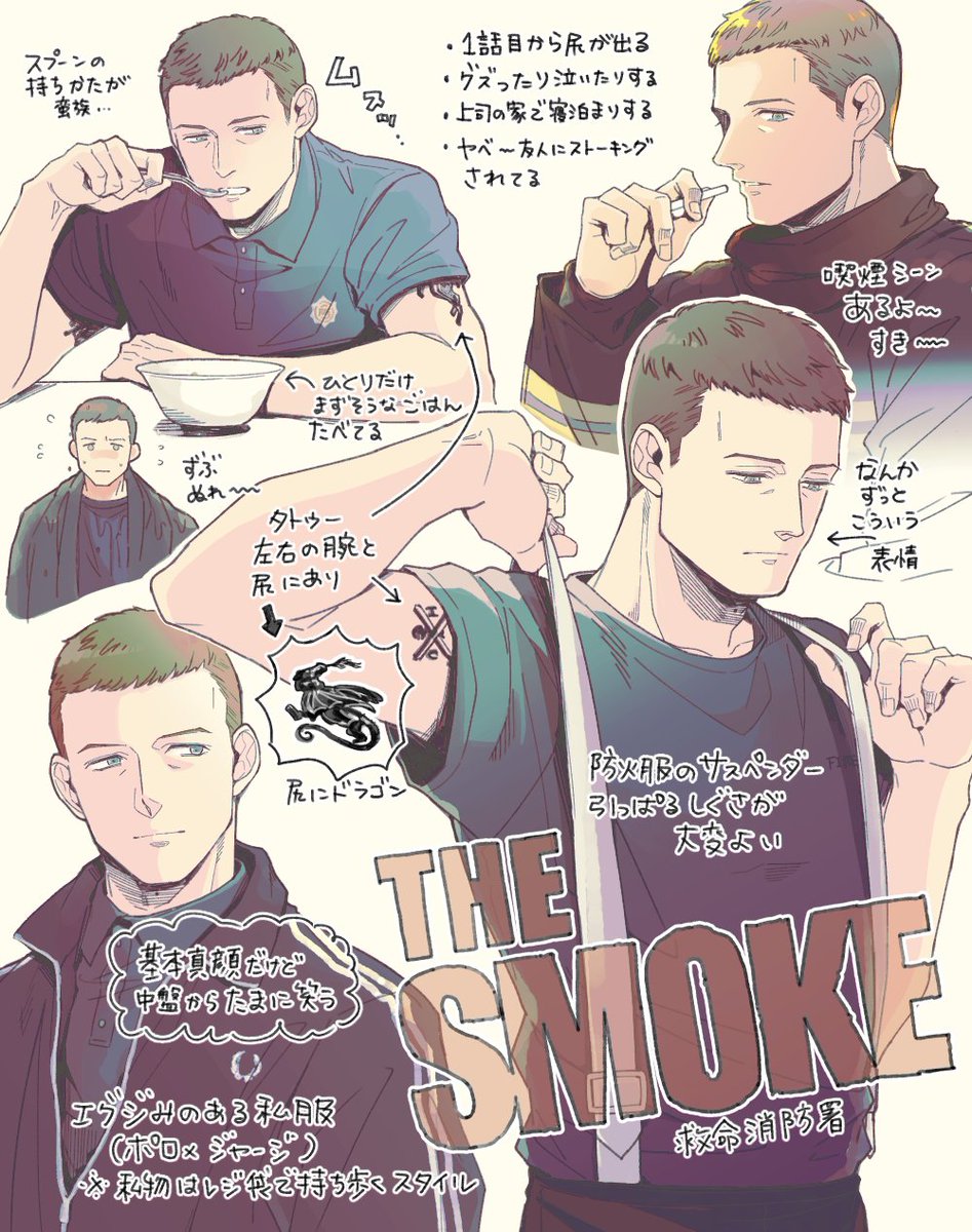 やっとTHE SMOKEを観たので100000億年ぶりに絵を描きました? 