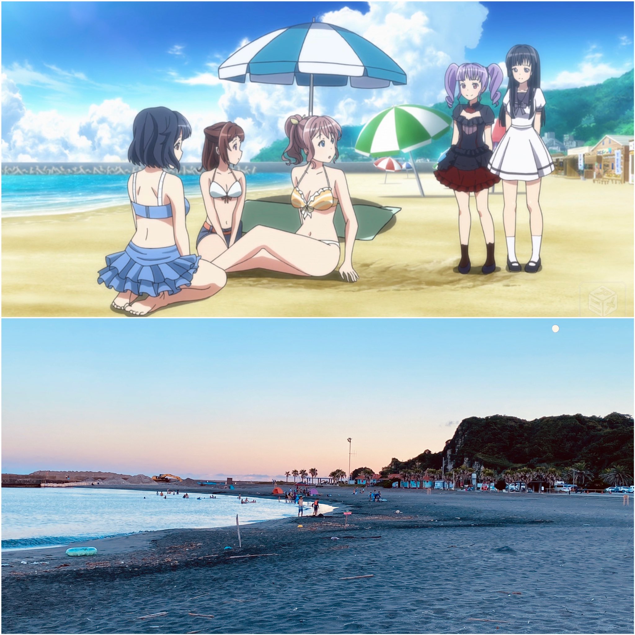おおたきばし ラブライブ バンドリ聖地巡礼 バンドリ富士急ライブでの八月のifから1週間 熱色スターマイン発売から3年 2曲とも初登場はアニメ1期ova その聖地は外房の東浪見と太東海水浴場 ポピパとroseliaのわちゃわちゃが楽しい作品やね