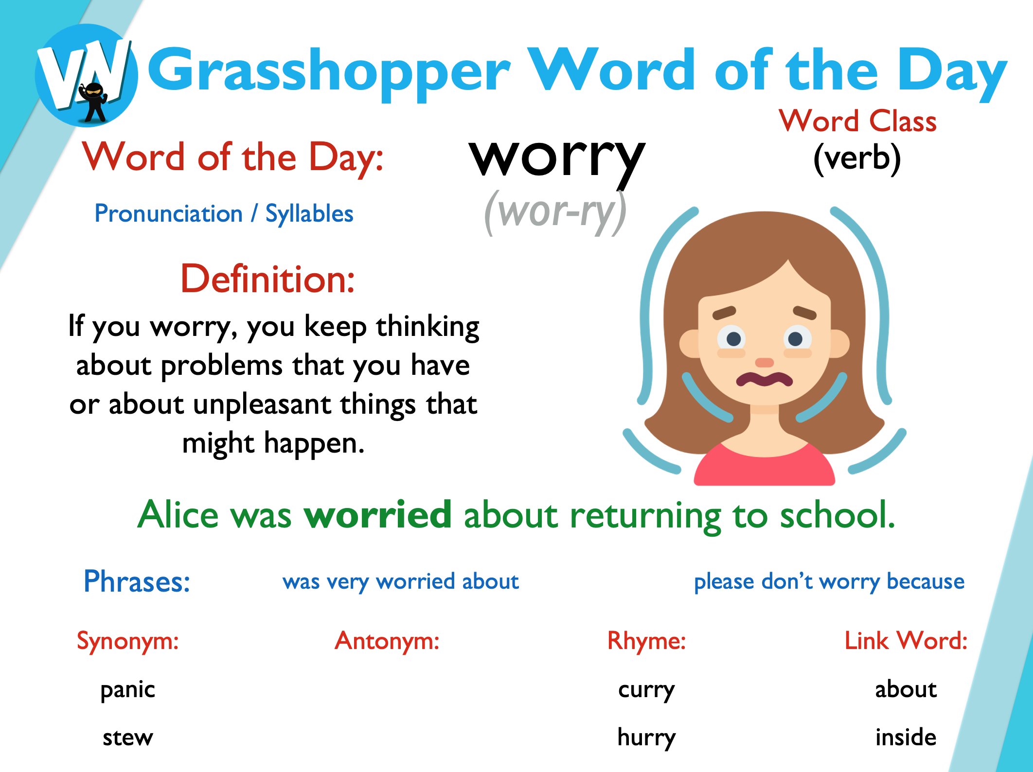 Vocabulary Ninja on X: Grasshopper Word of the Day    / X