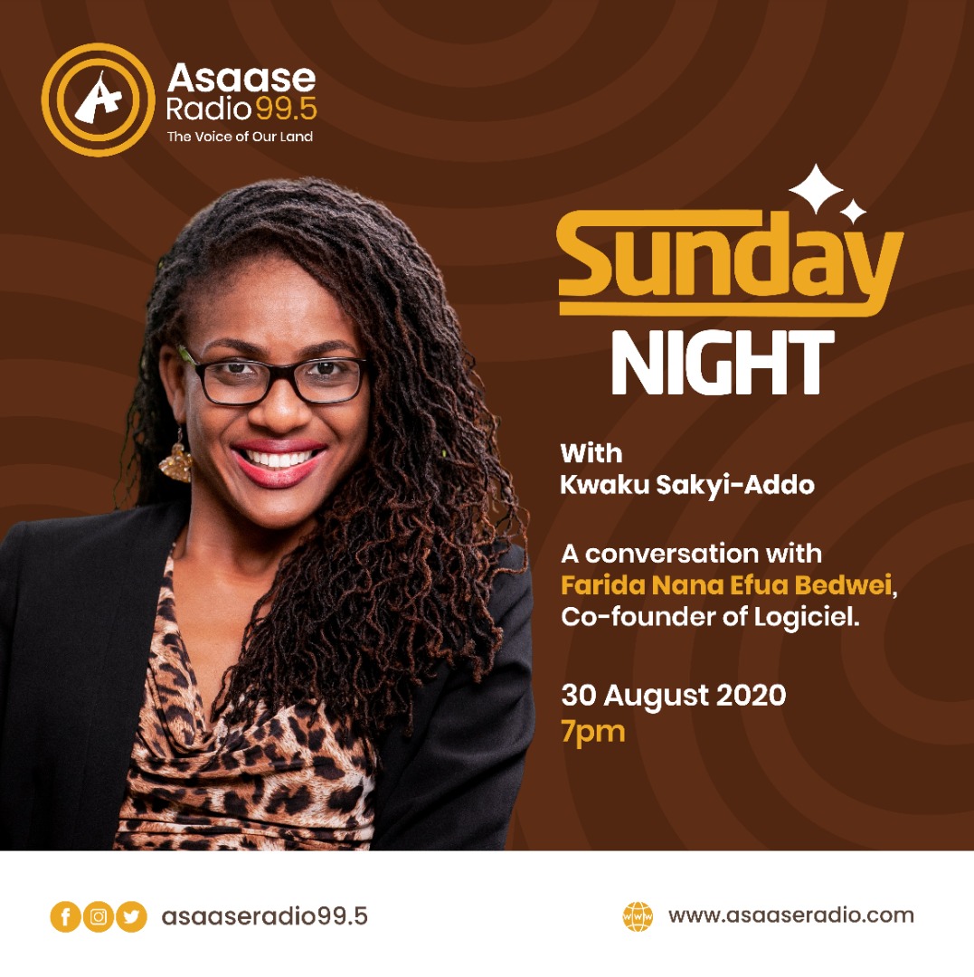 Are you excited about today's episode of  #SundayNight with Kwaku Sakyi-Addo?"DESPITE CEREBRAL PALSY”Join us for a conversation with Farida Bedwei (Software Engineer & Dis/Ability Activist) tonight at 7pm on Asaase Radio 99.5 #SundayNight  #asaaseradio  #TVoL