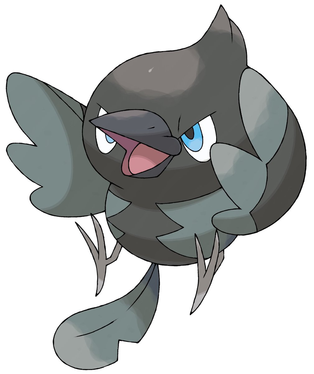 fakemanss_'s tweet photo. Ravenge, a Normal/Flying type and its Ghost/Flying type evolutions, Miseraven and Ravenoir. This line is based on ravens, magpies, emo phases, hamlet, and the raven poem. To learn more about this line, check out my Instagram! #Pokemon #PokemonSwordandShield #fakemon #art https://t.co/eO8nZASxsU