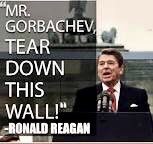 9)RecallPresident Reagan challenges Gorbachev to "Tear down this wall".“June 12, 1987..famous Cold War speeches, President Ronald Reagan challenges Soviet Leader Mikhail Gorbachev to ‘tear down’ the Berlin Wall, a symbol of the..Communist era..Germany”  https://www.history.com/this-day-in-history/reagan-challenges-gorbachev-to-tear-down-the-berlin-wall