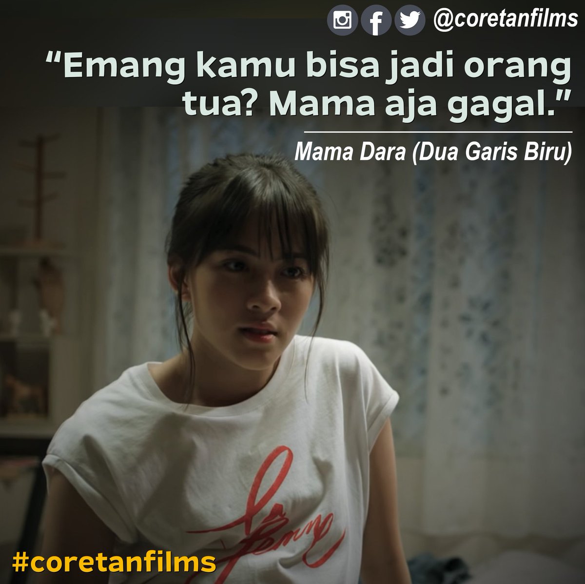 coretanfilms's tweet photo. Salah satu kalimat paling sedih di film Dua Garis Biru.
#coretanfilms #duagarisbiru #starvisionplus #anggayunanda #adhistyzara #ginasnoer #lulutobing #dwisasono #rachelamanda #cutminitheo #asriwelas #irgifahrezi #arieljkt48 #cindyjkt48 #iflix #bintangemon #arswendybeningswara https://t.co/QC51cz7jM8