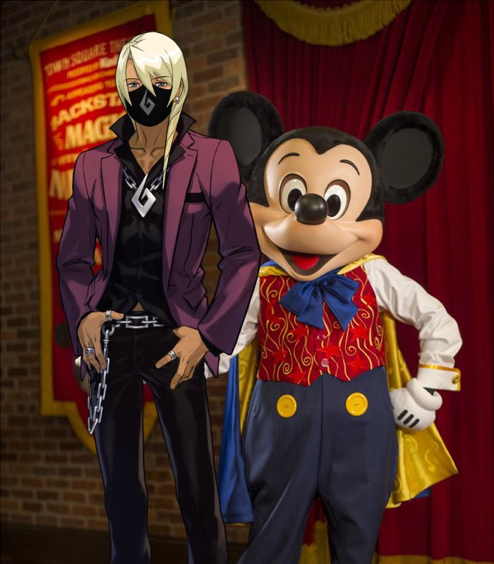 🗯ACHTUNG!🗯 
Klavier Gavin has met Mickey Mouse today at Walt Disney World in Lake Buena Vista, Florida. Rumor has it he might perform at the Epcot Food and Wine Festival...