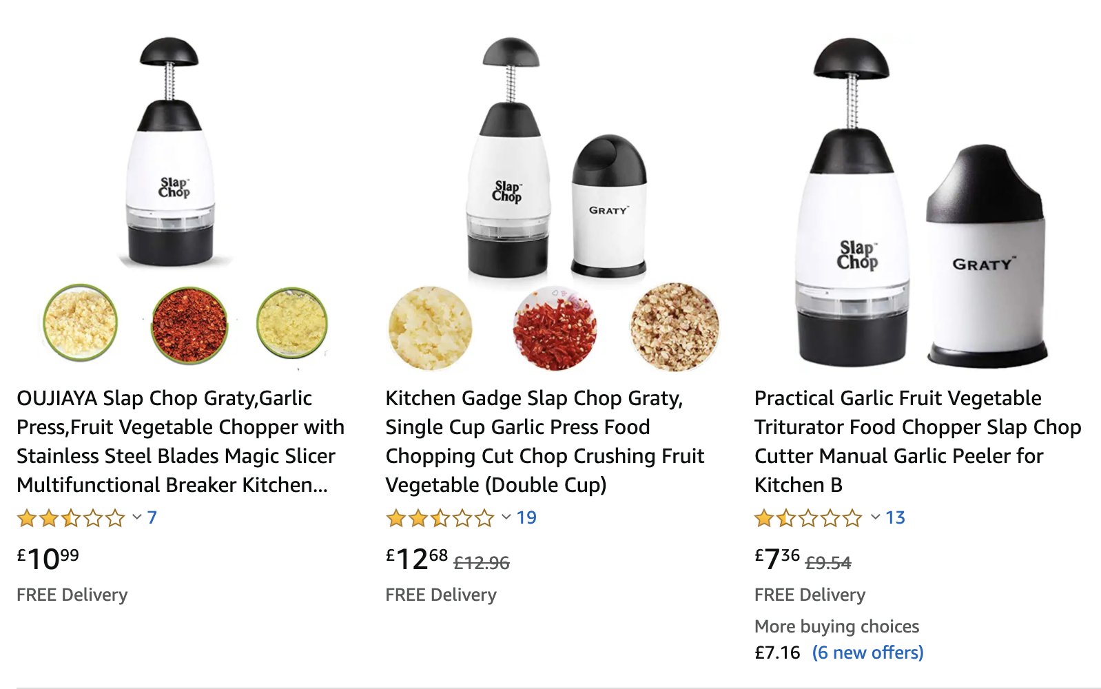 Garlic Triturator Food Chopper: Slap Chop For Chopping Fruits