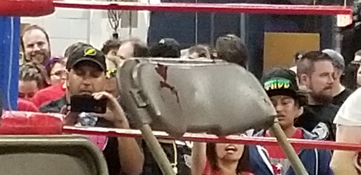 Lolemite_MF's tweet photo. One year ago from this moment I was absolutely exhausted with 4 more hours of driving to go. Then @VelvetRPresley and I had a short nap, some pizza and took in an amazing wrestling show. #2CupsStuffed https://t.co/6q0J4SJOxm