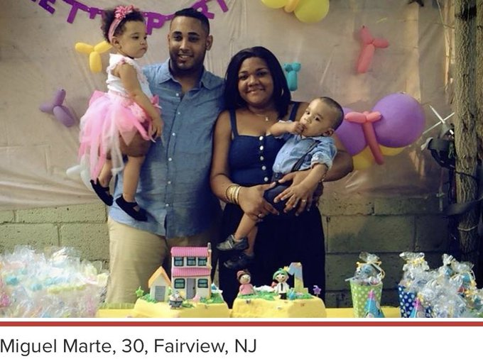 dead at 31Miguel Marte from Fairview  #NewJersey died from  #COVID. He was drafted into the minor leagues as a teenager. He worked in a warehouse before he died. He leaves behind 6-year old twins and a wife.  #MAGA  https://nypost.com/2020/05/18/remembering-the-lives-of-those-lost-to-the-coronavirus/