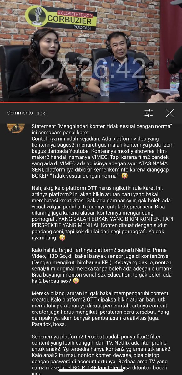 Pendapatku saat menonton klarifikasi orang2 RCTI di Podcast Om Deddy.