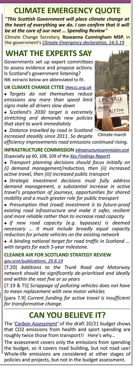 SpokesLothian's tweet photo. @markruskell @AlisonJohnstone #TrunkRoads
🙋♀️"Climate professor calls for ban on road expansion"
HERE->https://t.co/R6xDG1azNr
🤔But @scotgov already told to cut back or end #TrunkRoad expansion by their own expert cttees #InfrastructureCommission #CleanAirReview & @theCCCuk
🥴When will they listen & act?? https://t.co/8iT4mFFAAE
