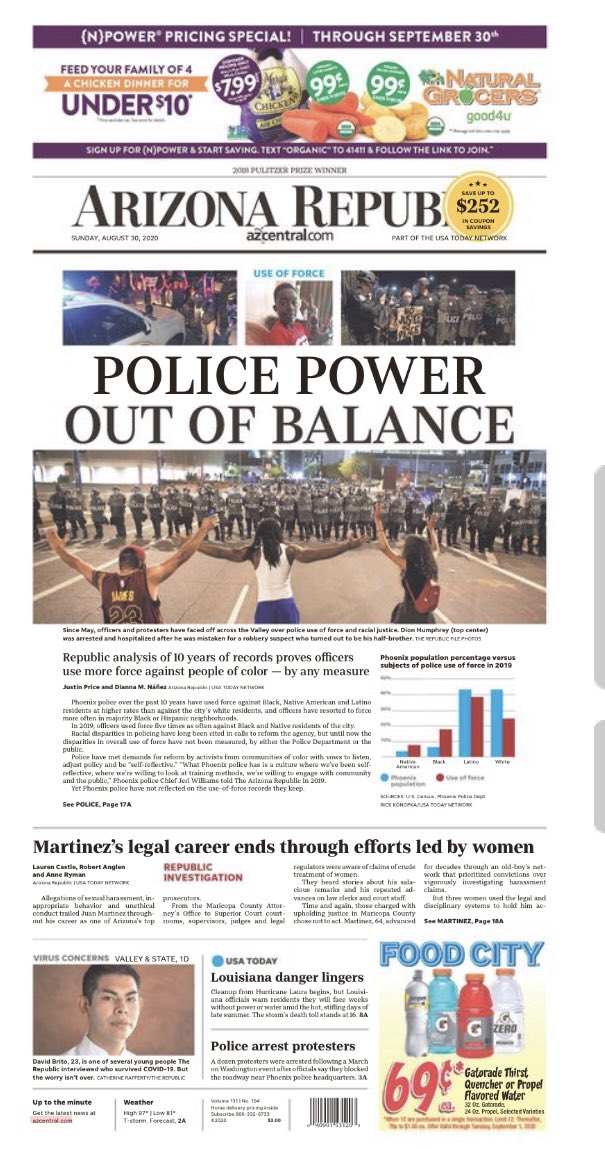 The third installment of  @azcentral’s investigation into sexual harassment and other misconduct claims against  #JodiArias prosecutor Juan Martinez is in today’s paper.  https://www.azcentral.com/in-depth/news/local/arizona-investigations/2020/08/13/arias-prosecutor-juan-martinezs-legal-career-ends-through-efforts-led-women/5513787002/