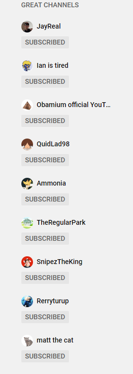 Pops_maellard_'s tweet photo. If you dont sub to all these yt channels then why do you even have yt? @WorshipLordElmo @Ian_is_tired @Obamium__ @Mordecai_da_lad @MordecaiMad @RegularParkYT @SniperKingPlayz @Rerryturup @aquacyy https://t.co/GD04BM3G3h