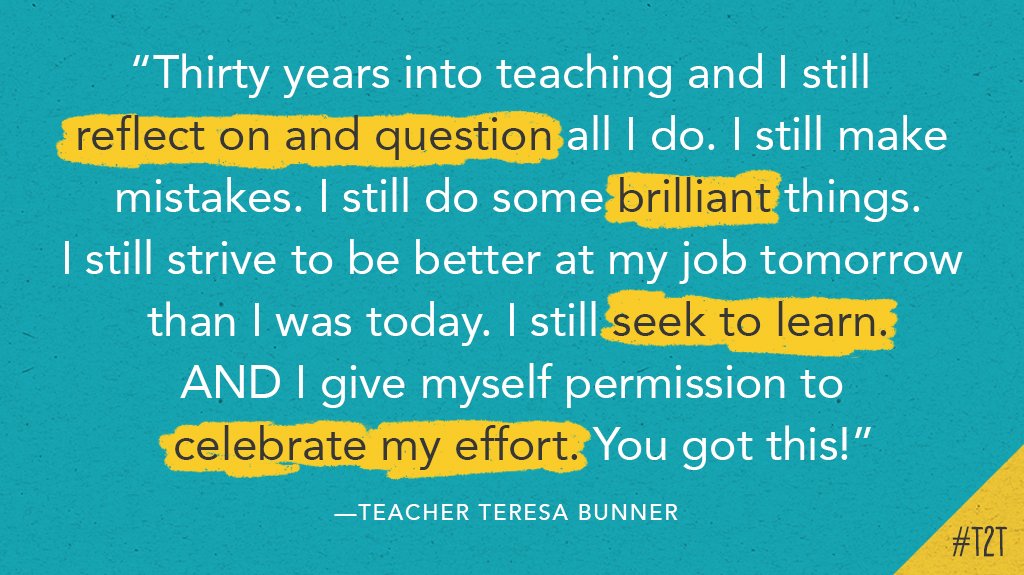 teacher2teacher's tweet photo. Every day you’re a little bit better than you were yesterday, says T @RdngTeach – even on the hard days! #JoyfulLeaders #WeLeadEd https://t.co/KvM337lUMF