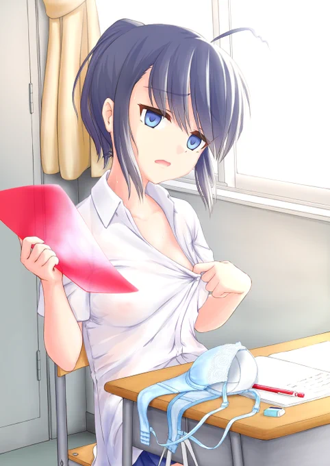 毎日暑くて頭おかしくなりそうなのでちょっとおかしくなっちゃった女の子描きました 