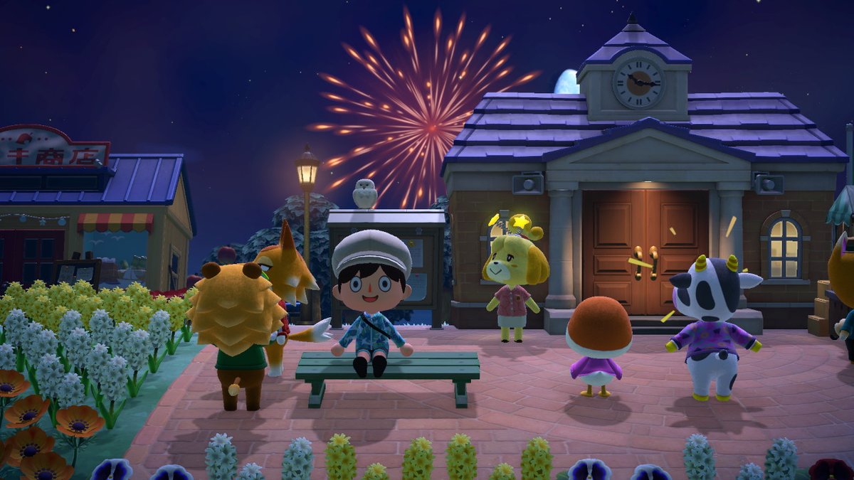 TaKaDeLonge's tweet photo. 花火が終わると聞いて久々に。
 #どうぶつの森 #AnimalCrossing #ACNH #NintendoSwitch https://t.co/B6Hyjf0GAH