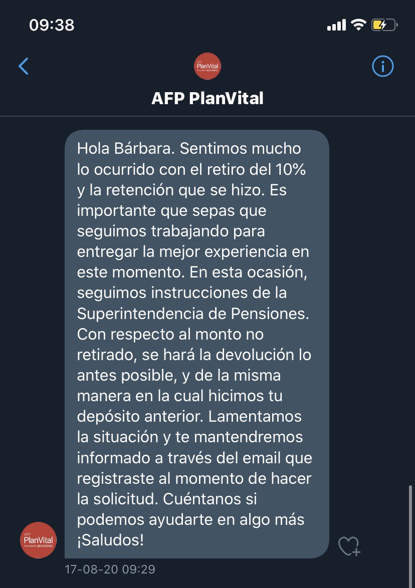 BrbaraCatalina's tweet photo. @planvitalafp al final qué pasó con esa retención que le hicieron a los honorarios ? Me responden cosas distintas 😡 https://t.co/qayLqH89tV