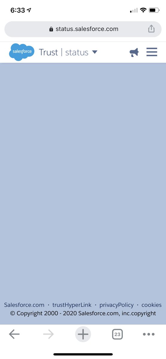 DavidPalmer707's tweet image. FYI - Looks like #SalesforceTrust is down now, as well: status.salesforce.com