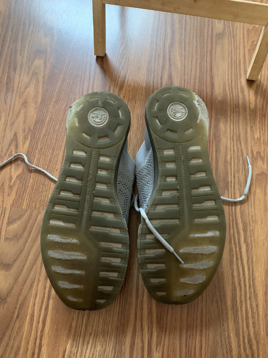 Kwray54's tweet photo. Itโs so hard to say to goodbye to yesterday. Over 300 miles put on these shoes. Sending them to that Big Under Armour in the sky. Introducing the newbies picked out by the wifey Brooks Launch 7. Leggo! #NewTread #CushionRun #NewRunningShoe https://t.co/xzrh7SOl6x