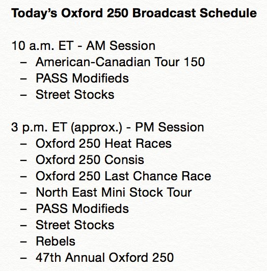 We cannot wait for the #PeachStateClassic on Oct. 23-24! But if you’re hungry for a big race, the #Oxford250 is live today on Speed51.tv. 📺🖥💻📱: speed51.tv/products