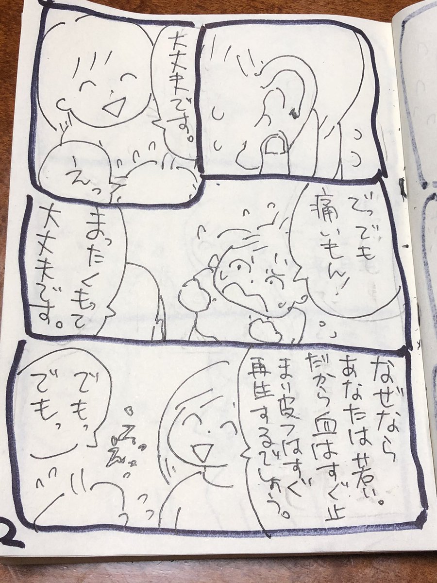 息子の耳からちょっとだけ血が出て納得させた話。
#むぐはつ 