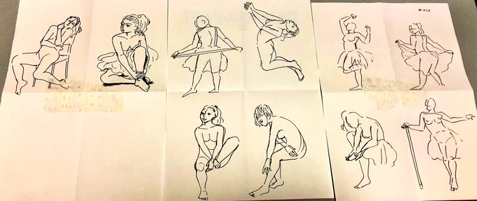 今日のクロッキー # 423→https://t.co/REeqzPjEvK

色んな絵描きさんがオススメしているMANGAKA FLEXIBLEペン。細い筆ペンだからワンストロークで描けたら気持ちの良い線が描けそうだなぁと。まだ慣れないのでしばらく練習?鉛筆と違って難しい!

 #日々描く #croquiscafe 