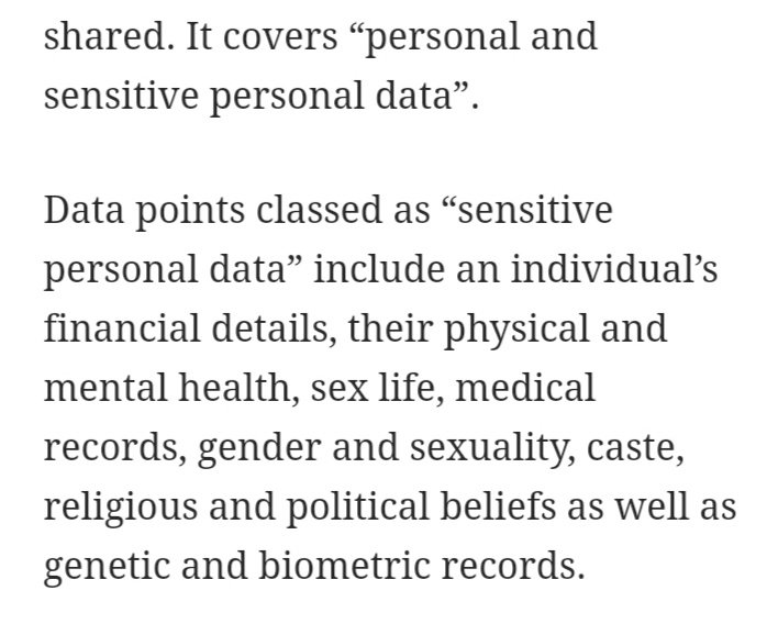 "Do you have sex? How often?"The government's asking you. Also, CASTE. Religion. Sexual orientation. Political beliefs!Believe it or not, this may become India's  #HealthDataPolicy next week. Has all the looks of another commercial phishing venture. https://www.google.com/amp/s/amp.scroll.in/article/971575/indians-get-just-one-week-to-review-crucial-health-data-policy-the-centres-rush-is-undemocratic