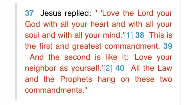 ... even if we want “law and order,” we may do well to remember that the greatest of all laws are rooted first in love...