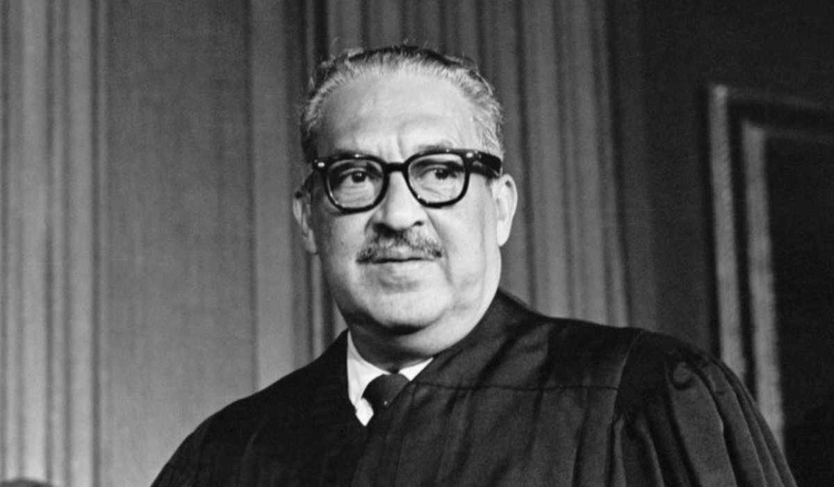 A photo of Thurgood Marshall in his judicial robe.