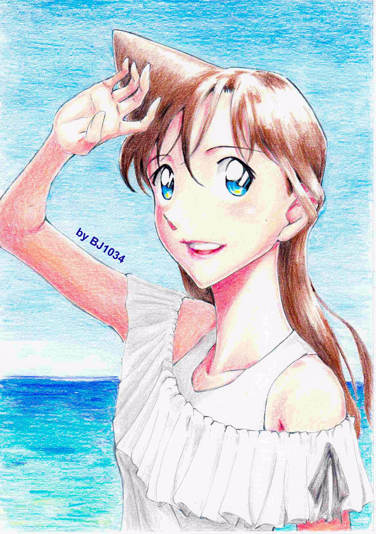 تويتر Bj1034 على تويتر 化粧品ポスターなどを参考にコナンキャラ描いてみるシリーズ2 毛利蘭 過ぎゆく夏 名探偵コナン 色鉛筆 色鉛筆イラスト Conan Ditectiveconan 毛利蘭 夏 海 T Co Brsf5mk5ch