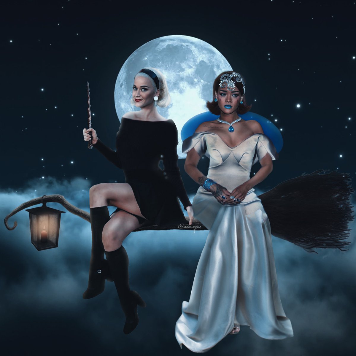 hellishpop's tweet image. I saw many posts about the #cryaboutitlater music video (especially here on Twitter) where they speculate that the woman in the music video is @badgalriri. So, I wanted to bring this ‘fantasy’ to life!🦋♥️