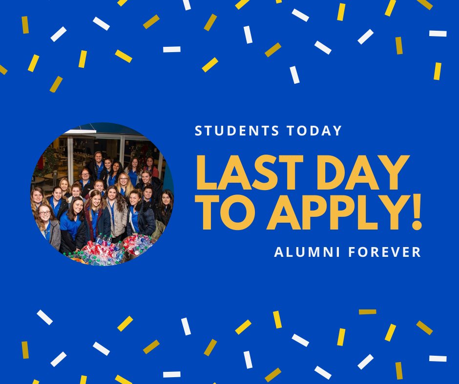 MiseriSTAF's tweet photo. Today is your last chance to apply to Students Today, Alumni Forever! Apply now at https://t.co/EgELuuXBfW and start your philanthropic journey today. Come join the student-run organization and show how you make a difference! https://t.co/5Qc0Y6Pf3U