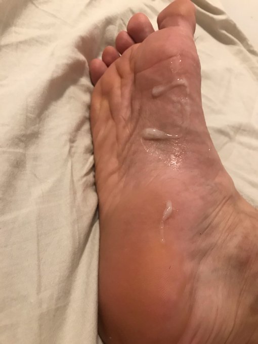 2 pic. I bet you would even stoop so low as to lick this off my feet, wouldn't you? ? 
#cockyboy #feetworship