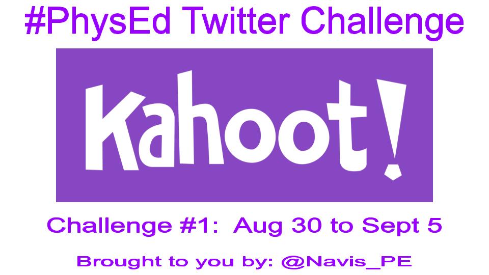 Navis_PE's tweet image. It&apos;s here! #phsyed @GetKahoot Challenge #1 of 17! You have until Sept 5 (11pm CST) to answer 15❓&apos;s about Sports Teams &amp;amp; Mascots. 

Need more info? Click on the tinyurl link

Ready to play? Click on the Kahoot! link

Good Luck!
tinyurl.com/yxenve8m

tinyurl.com/physedkahoot1