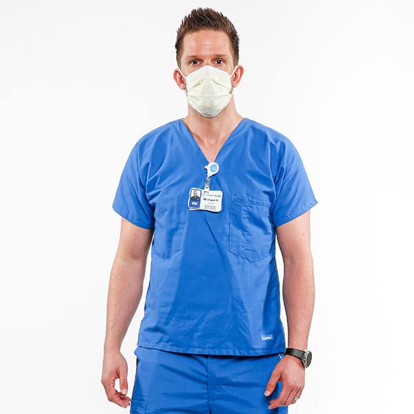 Michael Pruett is a critical care nurse who has been at Presby for 10 years. “It’s changed a lot of our outlooks on the way we view life," Pruett said about working with COVID-19 patients.  https://interactives.dallasnews.com/2020/savi...