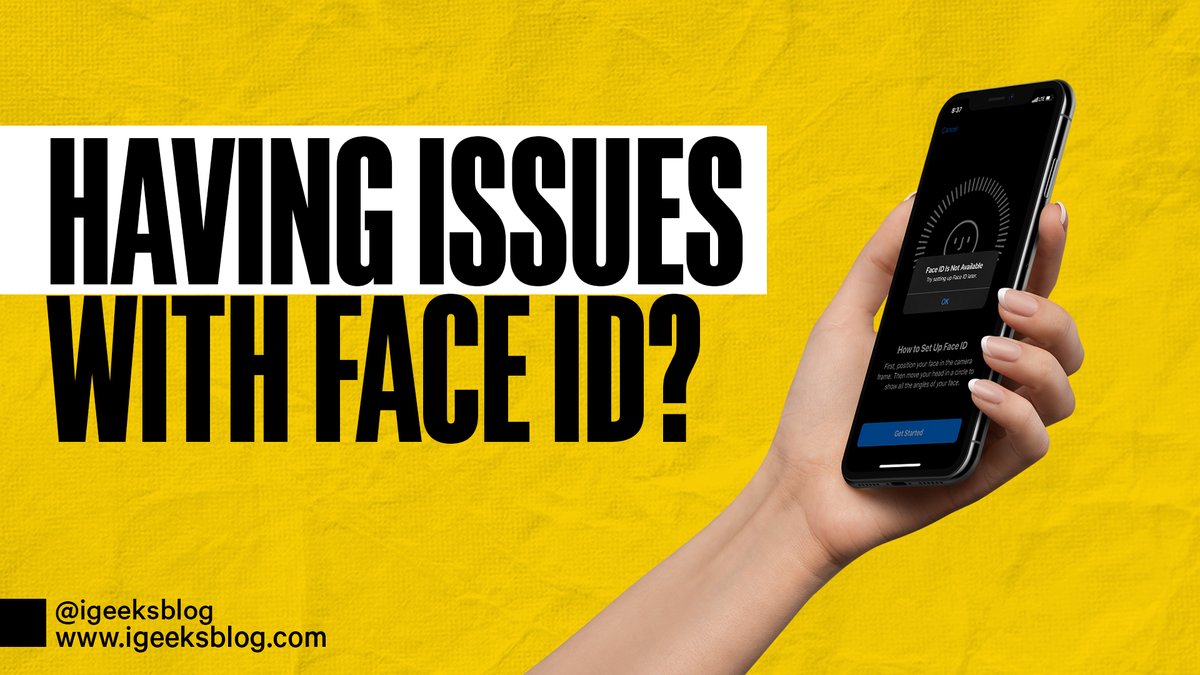 igeeksblog's tweet image. Having issues with Face ID? 

Let Us Help You Shoot Your Troubles With Face ID Away

#iphoneissue #iphoneproblem #faceid