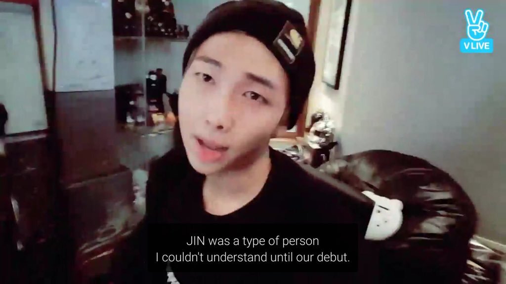 Namjoon has always been vocal about Jin's influence on him and how much he changed him.