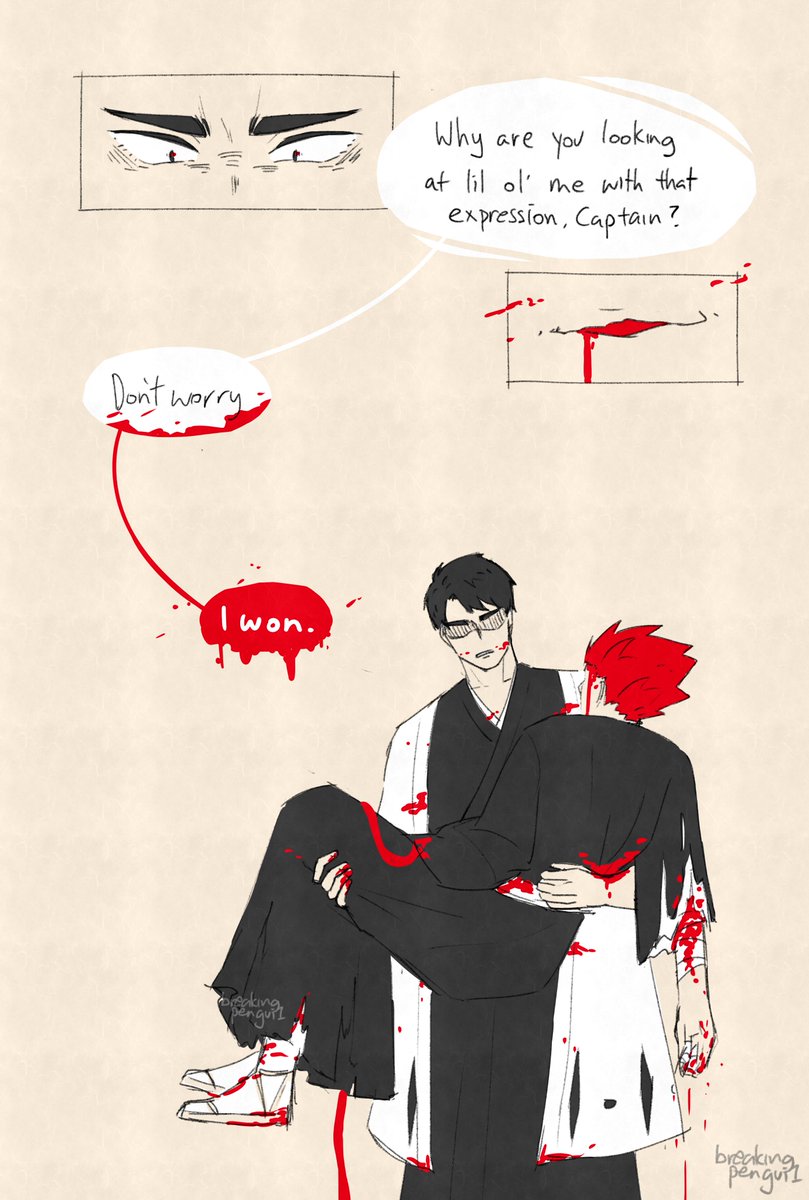 breakingpengui1's tweet photo. tw // blood , injuries

"Hey Waka-kun! Do you remember the first you called me Satori?"
"..."

[ #ushitenweek2020 day 7: hurt / comfort ]

#ushiten #haikyuu #bleach #tendou #ushijima https://t.co/doC3AekEgi
